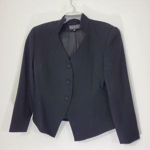 Bicci Black Vintage Wool Jacket, Size 12